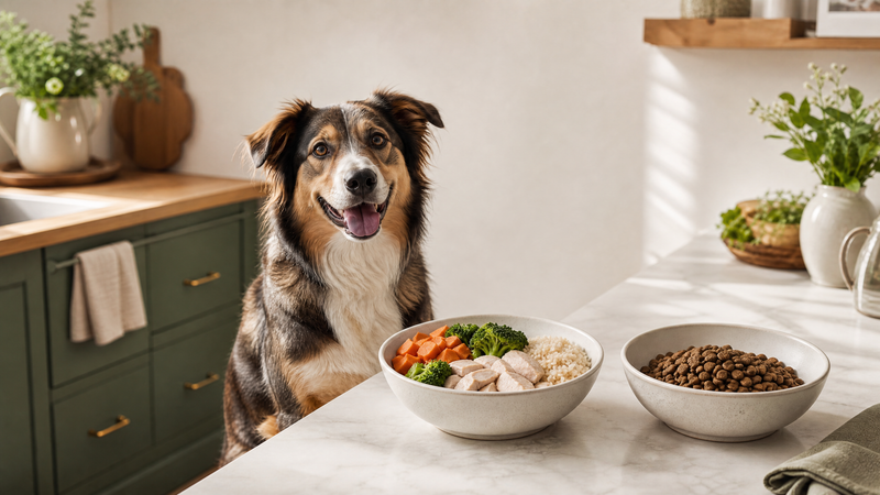 Fresh Dog Food vs Kibble: Which One Fits Your Dog’s Breed, Lifestyle, and Tummy? | Mylo Pets dog nutrition blog hero image